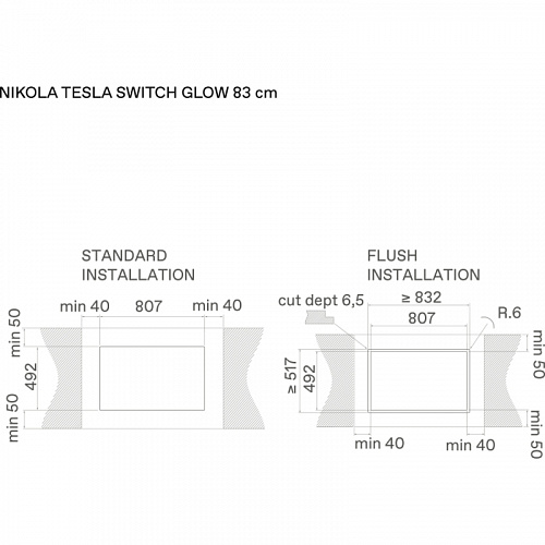 Варочная панель с вытяжкой ELICA NIKOLATESLA SWITCH GLOW EVO BL/A/83-PRF0196335