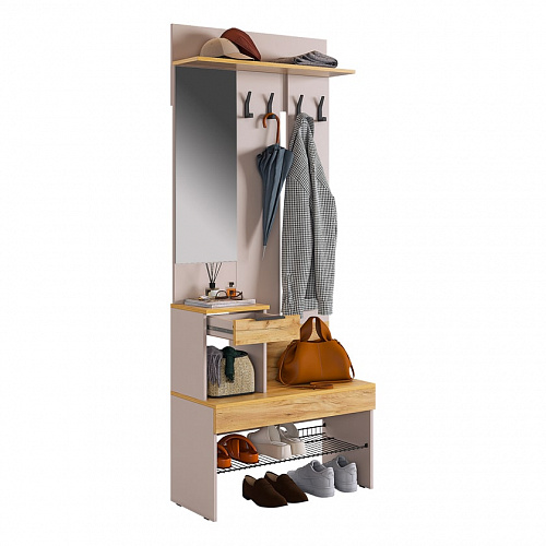 Прихожая Баско К5 кашемир/дуб крафт золотой