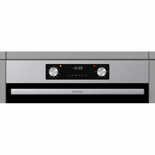 Духовой шкаф Gorenje, объем 73 л, электронное управление, home made plus, утапливаемые переключатели, таймер, 8 режимов, , гриль, цвет нержавеющая ста