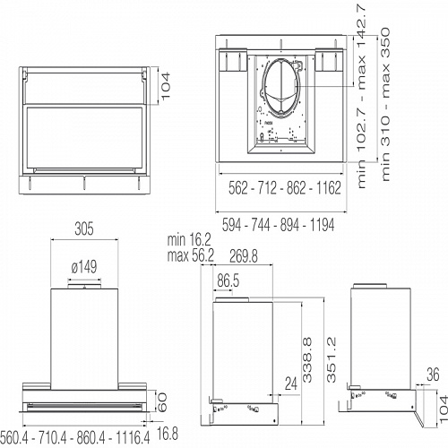 Встраиваемая вытяжка ELICA BOXIN ADV PLUS @ IX/A/90-PRF0195520
