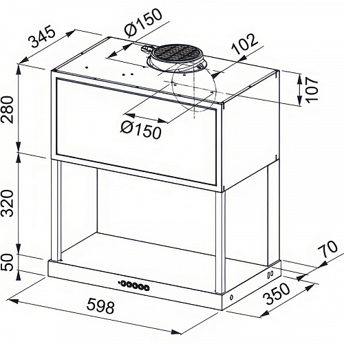 Вытяжка Franke FMA MODULAR F60 BK MATT 335.0706.646