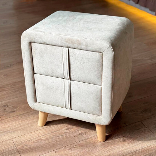 Тумба прикроватная Софи 3 песок алькантара (велюр)