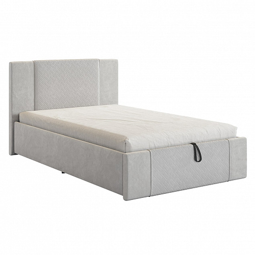 Кровать с подъемным механизмом Хлоя 120х200 галька (велюр)