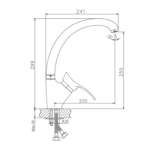 Смеситель для кухни BERGG MG009