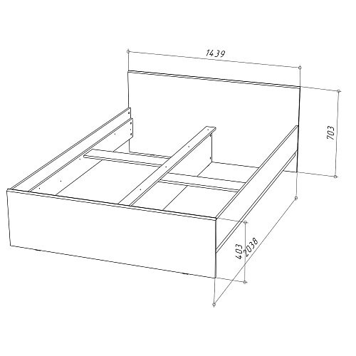 Кровать НК STERN 1400х2000 Белый