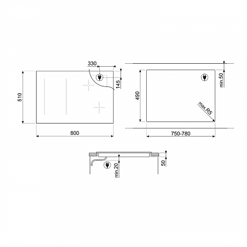 Варочная поверхность SMEG SIM3864N