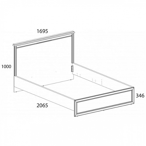 Кровать MONAKO 160 Сосна винтаж/дуб анкона