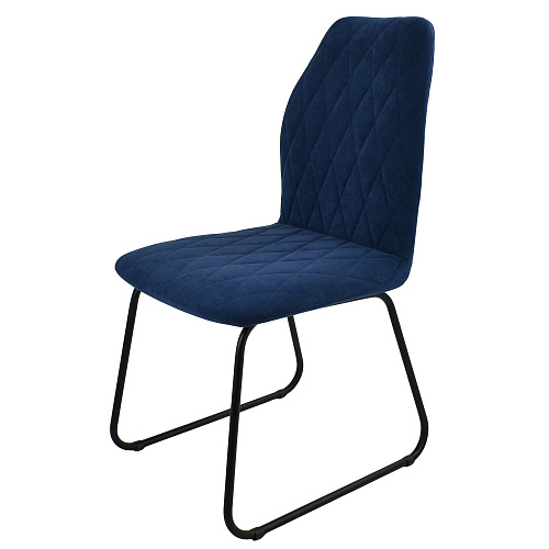 Стул Лацио Релакс черный муар/Катания Дарк Блю