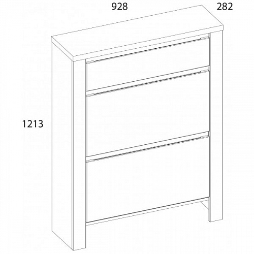 Обувница TAURUS 2D1S Белый/Дуб вотан