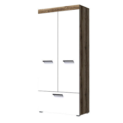 Шкаф Бастон Дуб Делано/Белый гладкий