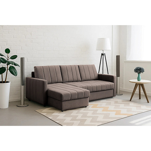 Угловой диван Ларио Мора Темно-коричневый