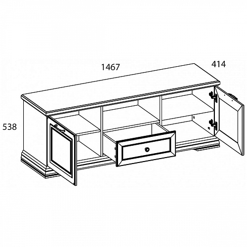 Тумба RTV 2D1SN SEVILLA Белый