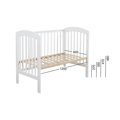 Кровать детская Сказка КМ.014.01-031 Снег (Лак)