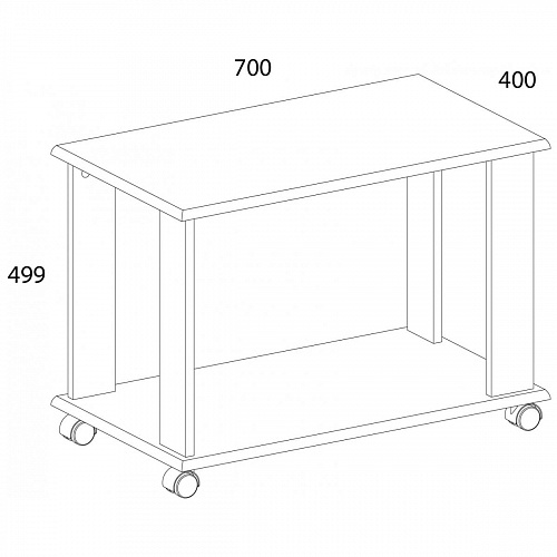 Стол журнальный L MONAKO Сосна винтаж/дуб анкона
