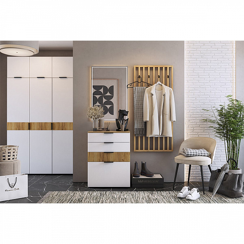 Вешалка Бери дуб крафт золотой