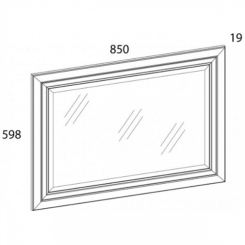 Зеркало навесное 86 VALENCIA Серый