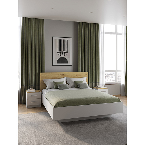 Спальный гарнитур НК Бланка Белый/дуб Артизан