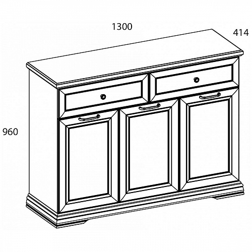 Комод 3D2S SEVILLA Белый
