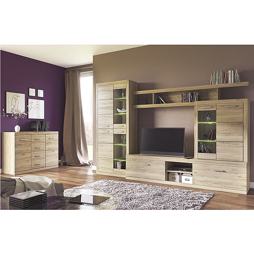 Шкаф-витрина 1V1D OSKAR дуб Санремо