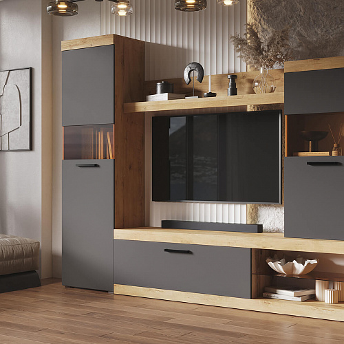 Гостиная Бастон Дуб вотан/Графит