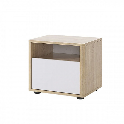 Тумба прикроватная Зара дуб сонома/белый