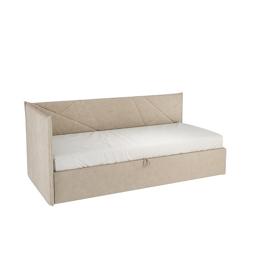 Кровать с подъемным механизмом Бест (Тахта) 90х200 капучино (велюр)