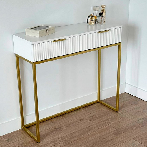 Обувница Классная 1 белое дерево/золото