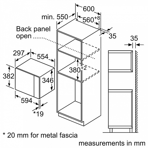 Встраиваемые микроволновые печи BOSCH BFL524MB2
