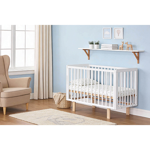 Кровать детская Соня КМ.014.01-032 Снег (Лак)