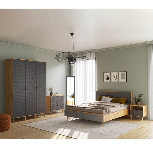 Спальный гарнитур Денвер МГ Дуб вотан/Графит