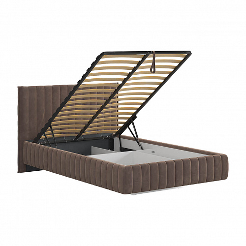 Кровать с подъемным механизмом Твикс 120х200 латте (велюр)