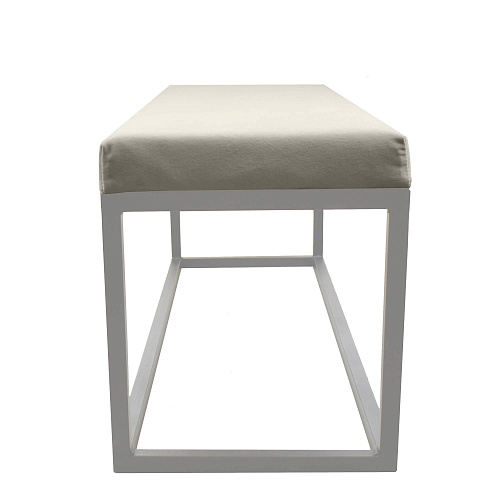 Банкетка Тайм белый муар/Катания Айвори