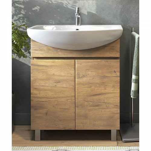 Тумба под раковину Wing 700-2-0 дуб золотой с умывальником