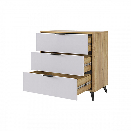 Комод Адам дуб крафт золотой/белое дерево