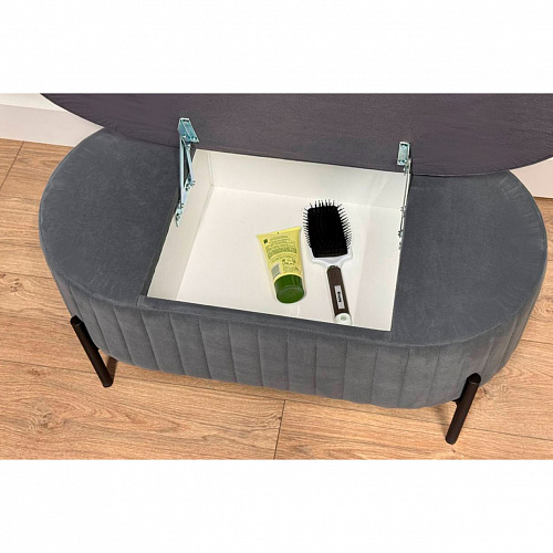 Пуф Винни графит (велюр)