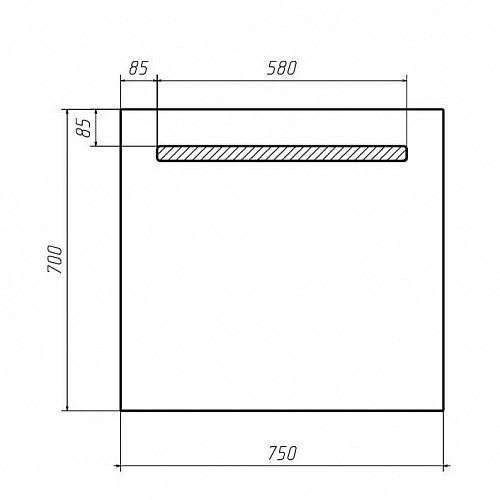 Зеркало Good Light 750х700 с подсветкой Домино