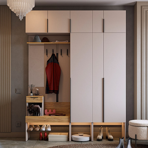 Прихожая Баско К9 кашемир/дуб крафт золотой