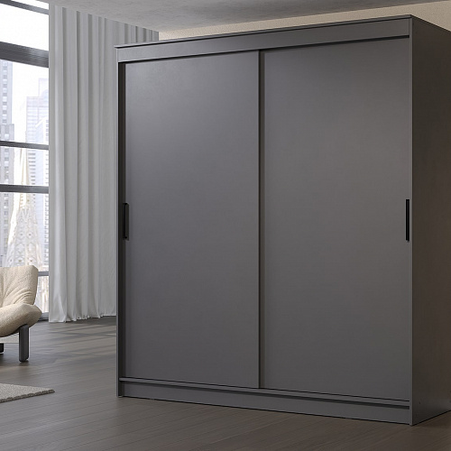 Шкаф-купе ГРАНД 1 2,0 Графит/Графит ЛДСП