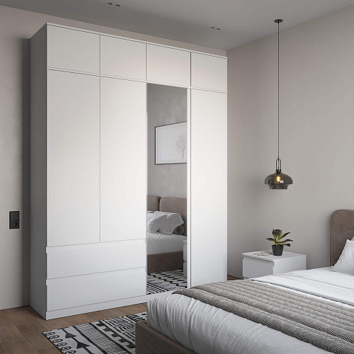 Шкаф НК STERN ШКЯ-4 с зеркалом Белый