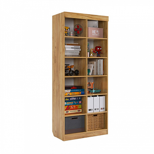 Стеллаж Форсаж дуб крафт золотой/белый