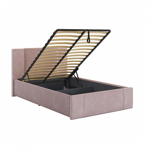 Кровать с подъемным механизмом Хлоя 120х200 нежно-розовый (велюр)