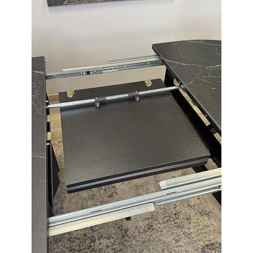 Стол обеденный Kenner DO1200 черный/керамика мрамор черный