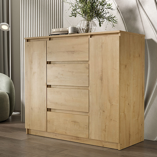 Комод ВЕГА Люкс 2Д-4Я Дуб Вотан