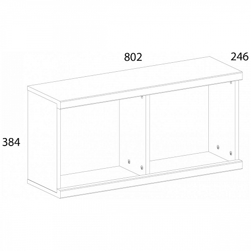 Полка навесная DOORSET 2N Дуб наварра