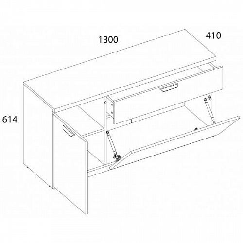 Тумба MODERN RTV 2D1SПерсидский жемчуг/Ирландский ликер