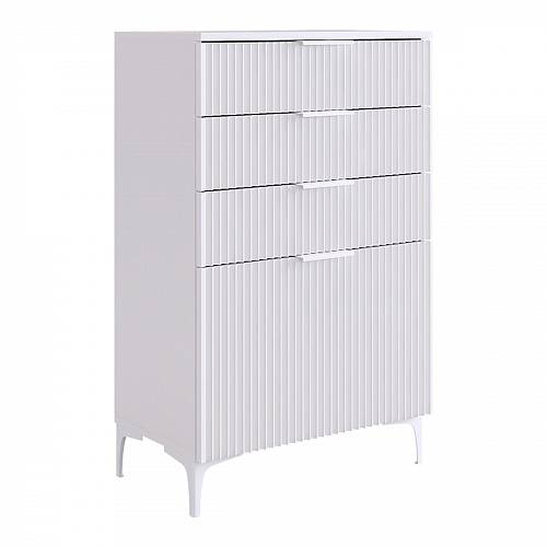 Гостиная Зефир К1 белое дерево/белый муар