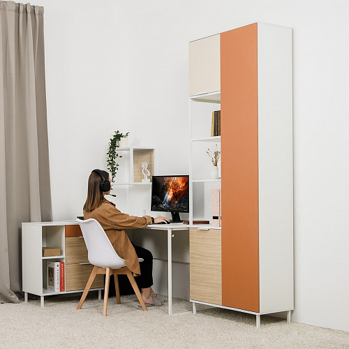 Стол письменный Марвэл 12.112 Белый шагрень