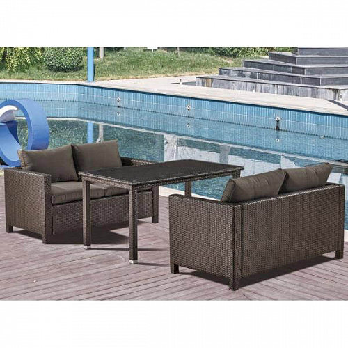 Комплект из ротанга T256A/S59A-W53 Brown