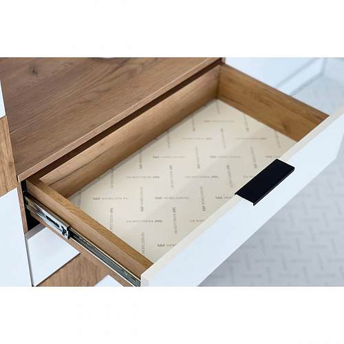 Комод Бери дуб крафт золотой/белое дерево