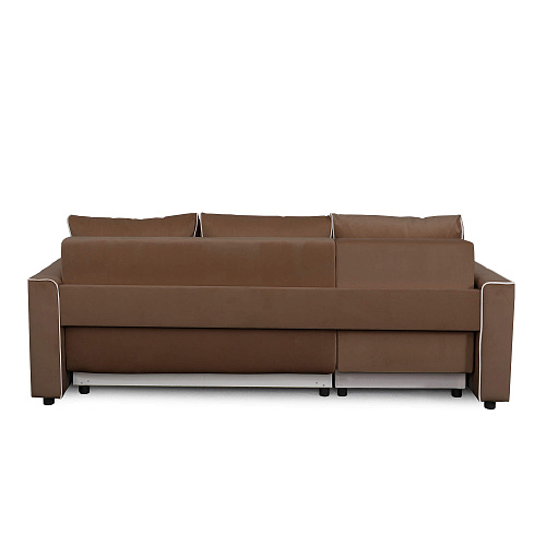 Угловой диван Некст Мора темно-коричневый/бежевый